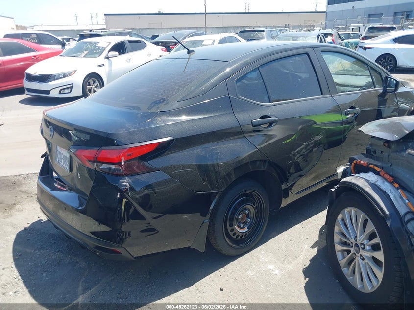 2025 Nissan Versa VIN 3N1CN8DV6SL876051 IAAI salvage auction — LEFT REAR, Salvage Certificate (California), sold $2,250 on 2026-07-25 (photo 4)