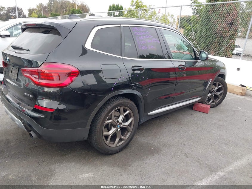 2021 BMW X3 VIN 5UXTY3C02M9E37228 IAAI salvage auction — LEFT SIDE, Salvage Title, sold $4,900 on 2026-07-23 (photo 4)