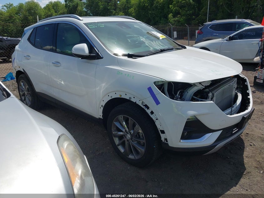 2022 Buick Encore gx VIN KL4MMFSL3NB146110 IAAI salvage auction — FRONT & REAR, Salvage (Massachusetts), sold $3,000 on 2026-07-28 (photo 1)
