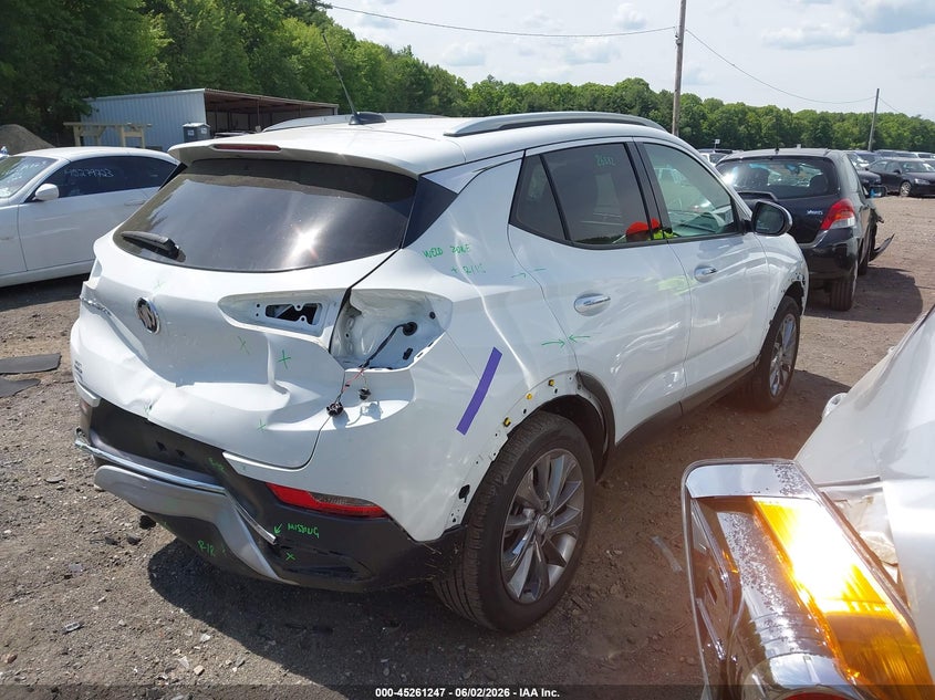 2022 Buick Encore gx VIN KL4MMFSL3NB146110 IAAI salvage auction — FRONT & REAR, Salvage (Massachusetts), sold $3,000 on 2026-07-28 (photo 4)