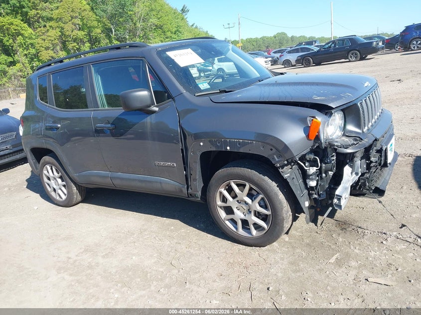 2023 Jeep Renegade VIN ZACNJDB10PPP18620 IAAI salvage auction — FRONT END, Salvage (Massachusetts), sold $5,100 on 2026-08-06 (photo 1)