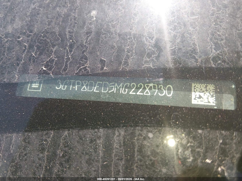 2021 Gmc VIN 3GTP8DED5MG228930 IAAI salvage auction — LEFT FRONT, Original (Texas), sold $16,200 on 2026-07-22 (photo 9)