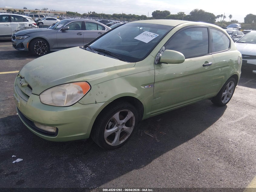 2008 Hyundai Accent VIN KMHCN36C18U083956 IAAI salvage auction — RIGHT FRONT, Rebuildable (Florida), sold $400 on 2026-07-09 (photo 2)