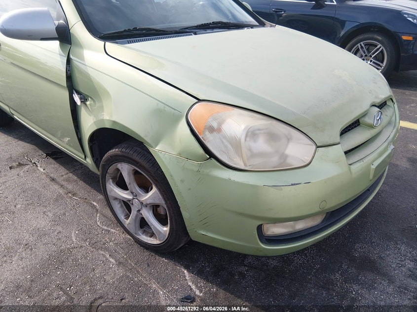 2008 Hyundai Accent VIN KMHCN36C18U083956 IAAI salvage auction — RIGHT FRONT, Rebuildable (Florida), sold $400 on 2026-07-09 (photo 6)