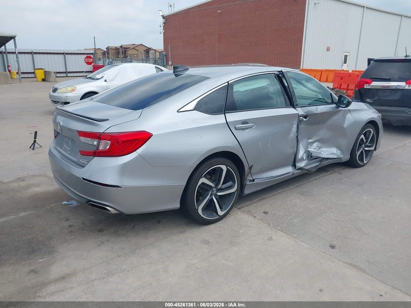 2021 Honda Accord VIN 1HGCV1F43MA051704 IAAI salvage auction — RIGHT SIDE, Original (Texas), sold $11,175 on 2026-07-29 (photo 4)