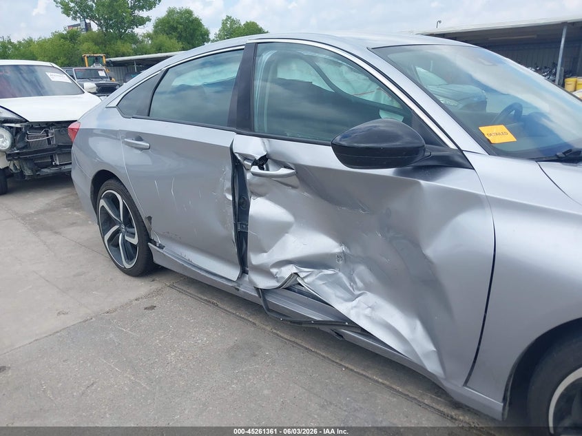 2021 Honda Accord VIN 1HGCV1F43MA051704 IAAI salvage auction — RIGHT SIDE, Original (Texas), sold $11,175 on 2026-07-29 (photo 6)