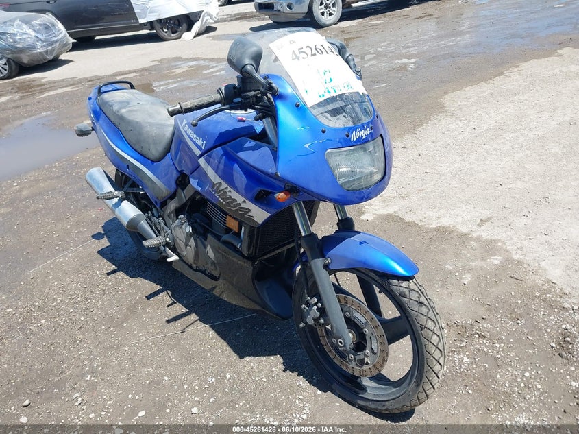 2007 Kawasaki Ex500 VIN JKAEXVD157A103608 IAAI salvage auction — LEFT & RIGHT, Salvage (Idaho), sold $250 on 2026-07-22 (photo 1)