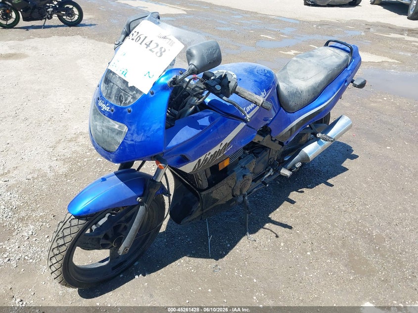 2007 Kawasaki Ex500 VIN JKAEXVD157A103608 IAAI salvage auction — LEFT & RIGHT, Salvage (Idaho), sold $250 on 2026-07-22 (photo 2)