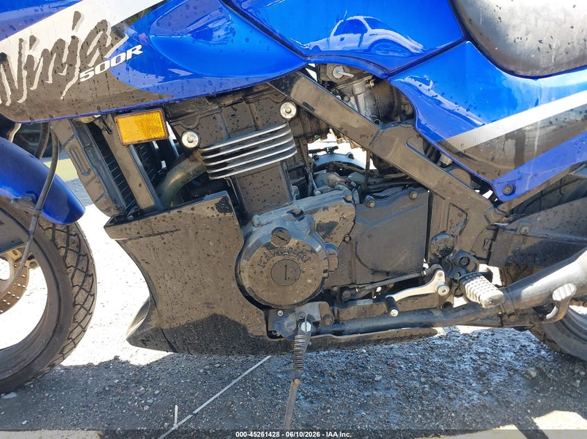 2007 Kawasaki Ex500 VIN JKAEXVD157A103608 IAAI salvage auction — LEFT & RIGHT, Salvage (Idaho), sold $250 on 2026-07-22 (photo 9)