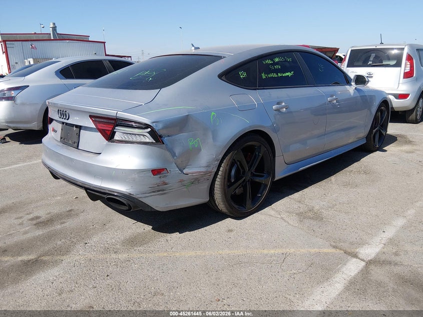 2016 Audi Rs7 VIN WUAW2BFCXGN902849 IAAI salvage auction — REAR END, Wait Title, sold $12,900 on 2026-07-31 (photo 4)