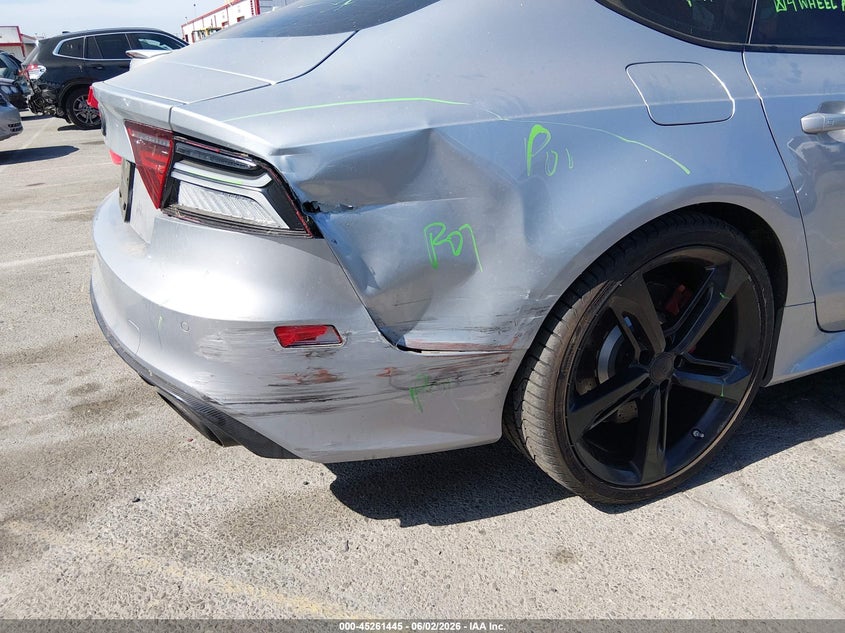 2016 Audi Rs7 VIN WUAW2BFCXGN902849 IAAI salvage auction — REAR END, Wait Title, sold $12,900 on 2026-07-31 (photo 6)