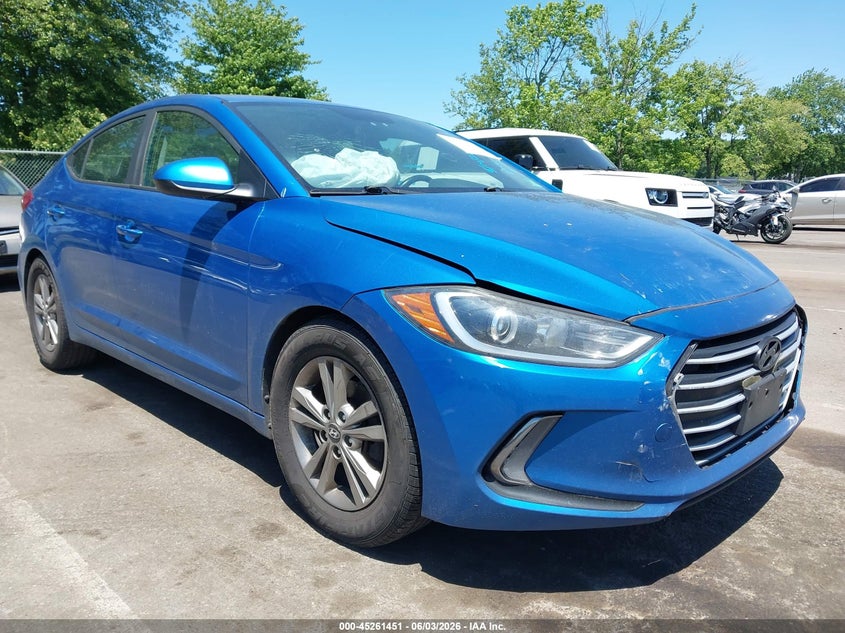 2017 Hyundai Elantra VIN KMHD84LF2HU106483 IAAI salvage auction — FRONT END, Salvage Title, sold $1,025 on 2026-07-20 (photo 1)