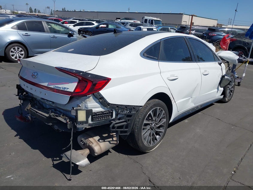 2020 Hyundai Sonata VIN 5NPEH4J2XLH025470 IAAI salvage auction — FRONT & REAR, Salvage Title, sold $700 on 2026-07-22 (photo 4)