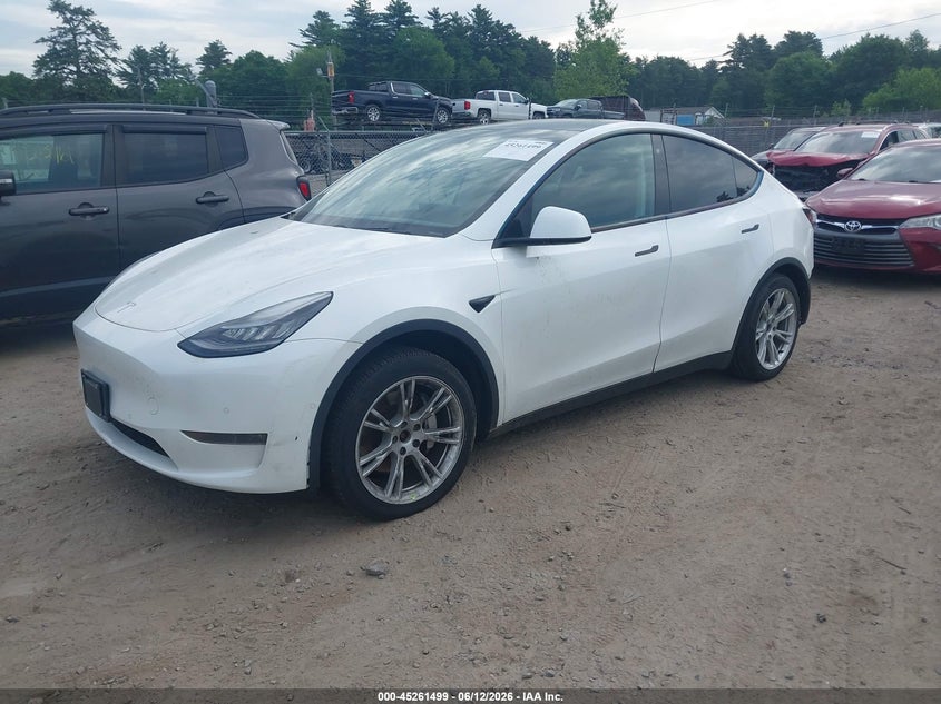 2020 Tesla Model y VIN 5YJYGDEE3LF031940 IAAI salvage auction — REAR END, Salvage (Massachusetts), sold $7,800 on 2026-07-26 (photo 2)
