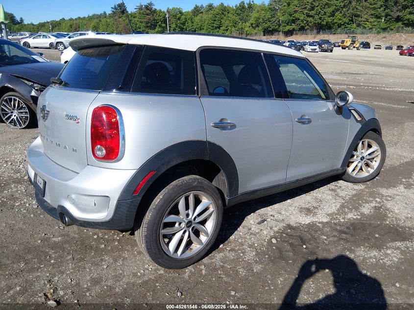 2013 Mini Countryman VIN WMWZC3C54DWP24524 IAAI salvage auction — LEFT FRONT, Salvage Title, sold $450 on 2026-08-07 (photo 4)