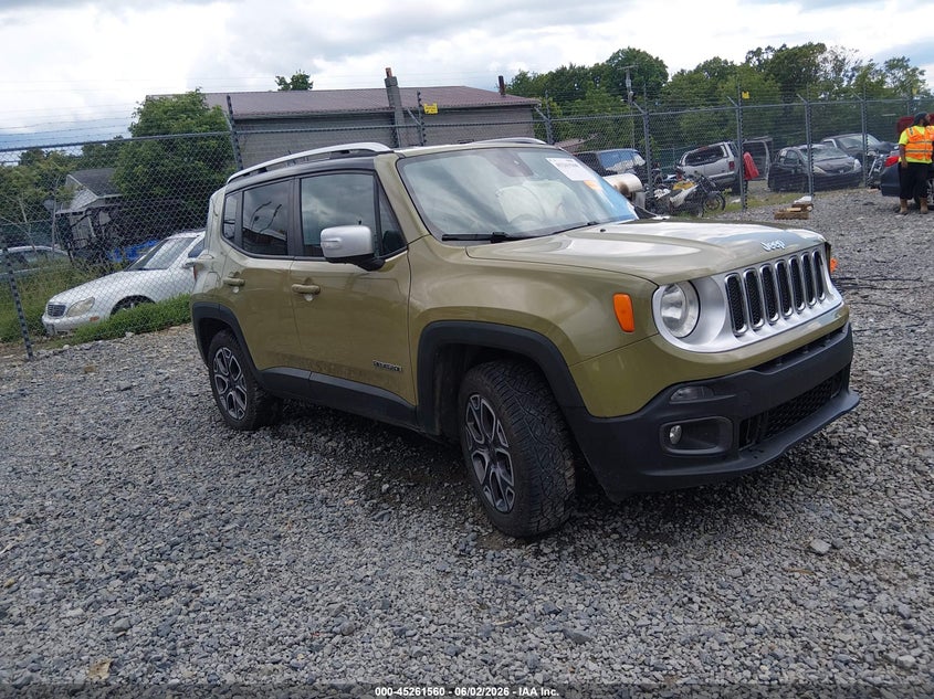 2015 Jeep Renegade VIN ZACCJBDT0FPB70696 IAAI salvage auction — LEFT SIDE, Salvage (West Virginia), sold $1,525 on 2026-08-12 (photo 1)