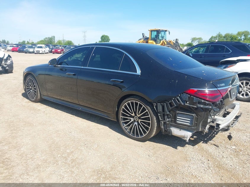2022 Mercedes-benz S-klasse VIN W1K6G7GB1NA100606 IAAI salvage auction — REAR END, Salvage (Illinois), sold $37,800 on 2026-07-30 (photo 3)