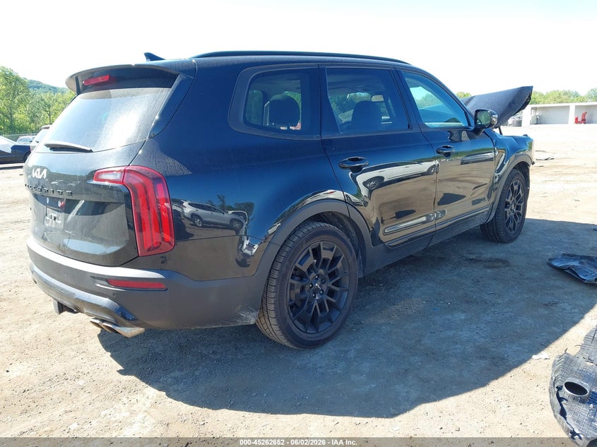 2022 Kia Telluride VIN 5XYP5DHC8NG296344 IAAI salvage auction — FRONT END, Salvage Title, sold $5,550 on 2026-07-23 (photo 4)