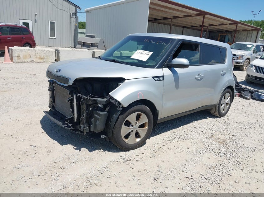2016 Kia Soul VIN KNDJN2A27G7831529 IAAI salvage auction — FRONT END, Salvage Title, sold $425 on 2026-08-01 (photo 2)
