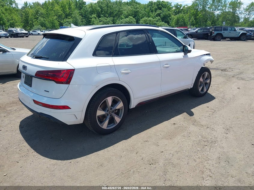 2025 Audi Q5 VIN WA1ABAFY1S2011642 IAAI salvage auction — FRONT END, Salvage Title, sold $12,100 on 2026-07-26 (photo 4)