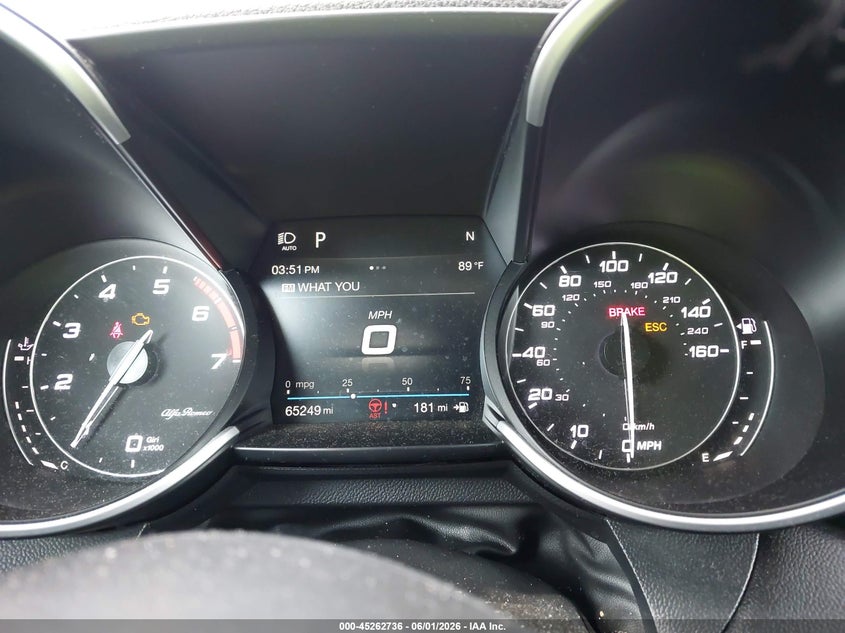 2019 Alfa romeo Giulia VIN ZARFAMAN6K7609649 IAAI salvage auction — FRONT END, Salvage (Georgia), sold $3,150 on 2026-08-11 (photo 7)