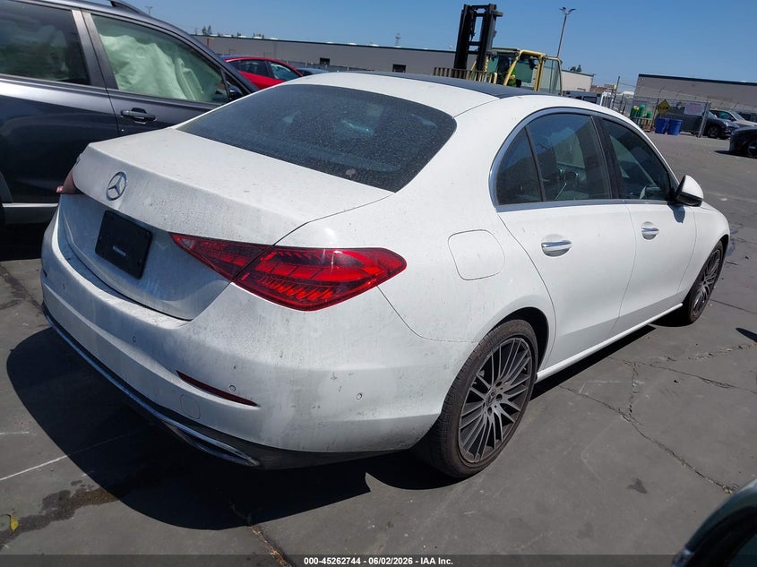2024 Mercedes-benz C-klasse VIN W1KAF4GB2RR189489 IAAI salvage auction — REAR END, Salvage Certificate (California), sold $18,200 on 2026-07-29 (photo 4)