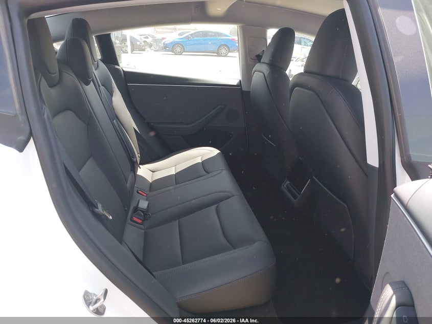 2025 Tesla Model 3 VIN 5YJ3E1EA6SF064909 IAAI salvage auction — FRONT & REAR, Salvage Title, sold $11,300 on 2026-07-12 (photo 8)