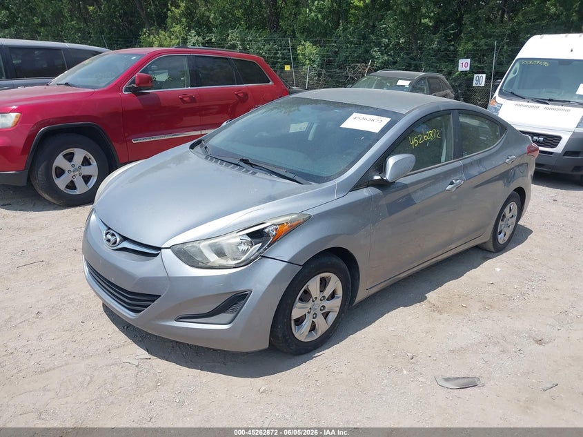 2016 Hyundai Elantra VIN KMHDH4AE9GU504394 IAAI salvage auction — THEFT, Salvage Title, sold $775 on 2026-07-22 (photo 2)
