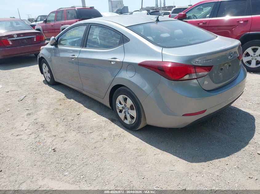 2016 Hyundai Elantra VIN KMHDH4AE9GU504394 IAAI salvage auction — THEFT, Salvage Title, sold $775 on 2026-07-22 (photo 3)