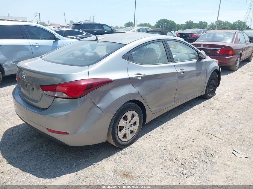 2016 Hyundai Elantra VIN KMHDH4AE9GU504394 IAAI salvage auction — THEFT, Salvage Title, sold $775 on 2026-07-22 (photo 4)