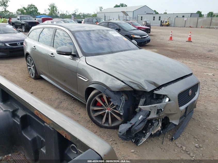 2018 Jaguar Xf VIN SAJBM2FV5JCY63888 IAAI salvage auction — FRONT END, Salvage Title, sold $4,450 on 2026-07-23 (photo 1)