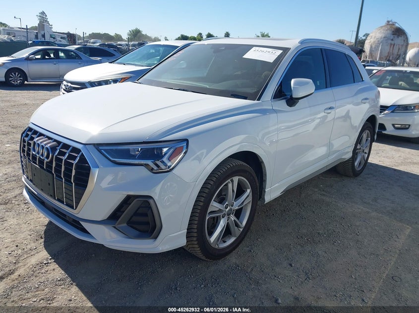 2020 Audi Q3 VIN WA1EECF36L1119531 IAAI salvage auction — REAR END, Salvage Title, sold $10,100 on 2026-07-23 (photo 2)
