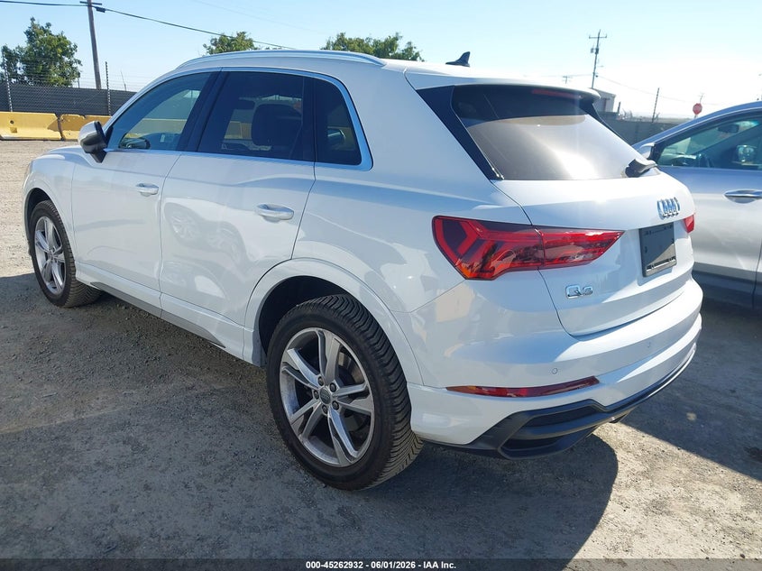 2020 Audi Q3 VIN WA1EECF36L1119531 IAAI salvage auction — REAR END, Salvage Title, sold $10,100 on 2026-07-23 (photo 3)