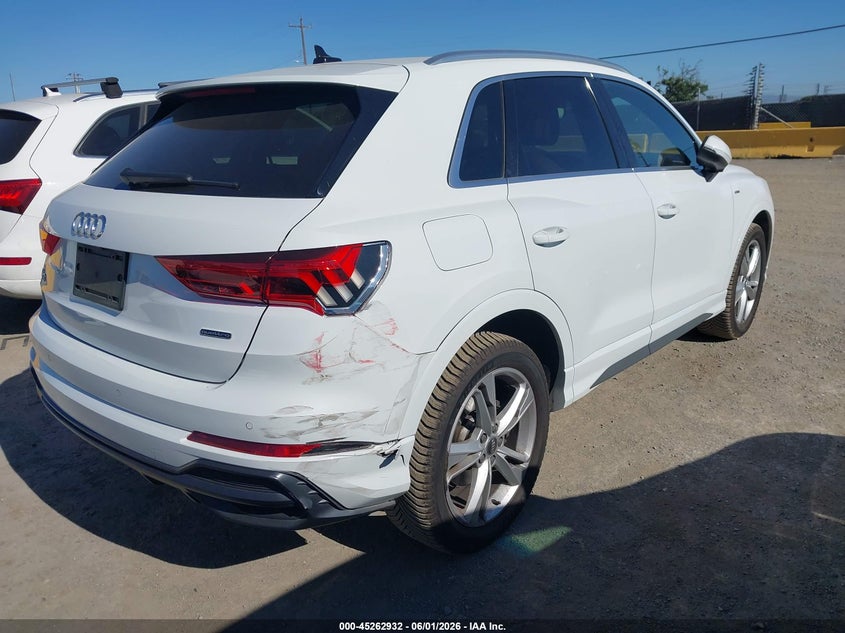2020 Audi Q3 VIN WA1EECF36L1119531 IAAI salvage auction — REAR END, Salvage Title, sold $10,100 on 2026-07-23 (photo 4)