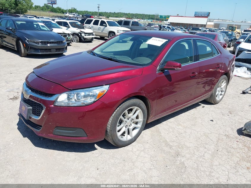 2015 Chevrolet Malibu VIN 1G11C5SL8FF332055 IAAI salvage auction — FRONT END, Salvage Title, sold $1,550 on 2026-07-10 (photo 2)