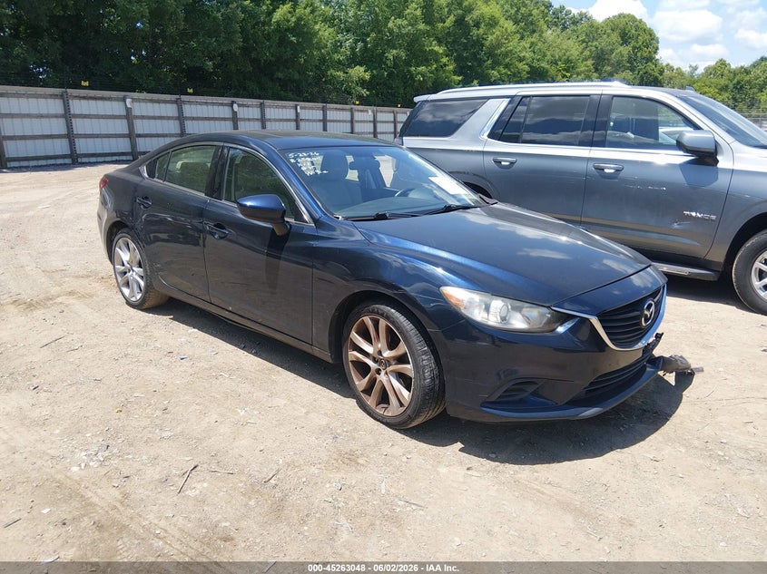 2015 Mazda 6 VIN JM1GJ1V53F1209449 IAAI salvage auction — LEFT FRONT, Salvage Title, sold $1,050 on 2026-07-15 (photo 1)