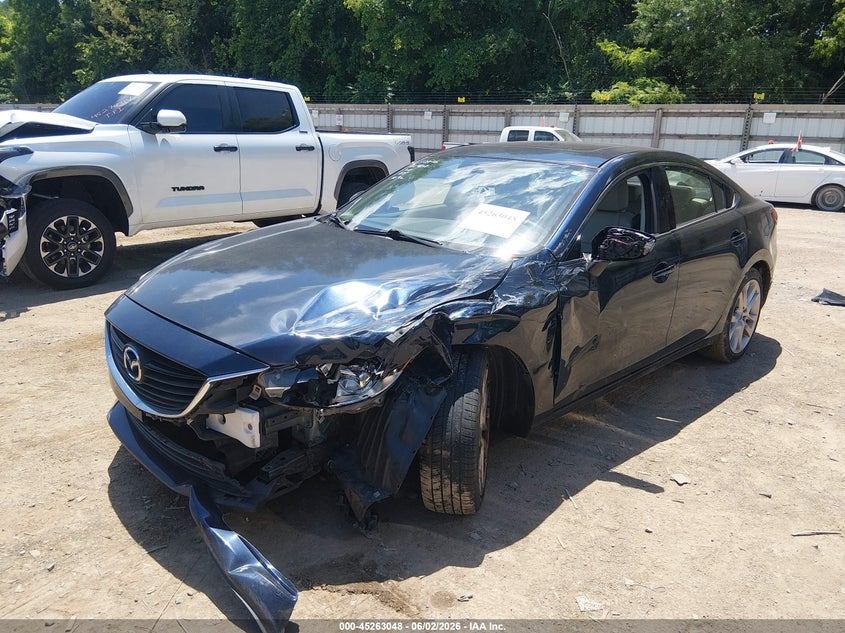 2015 Mazda 6 VIN JM1GJ1V53F1209449 IAAI salvage auction — LEFT FRONT, Salvage Title, sold $1,050 on 2026-07-15 (photo 2)