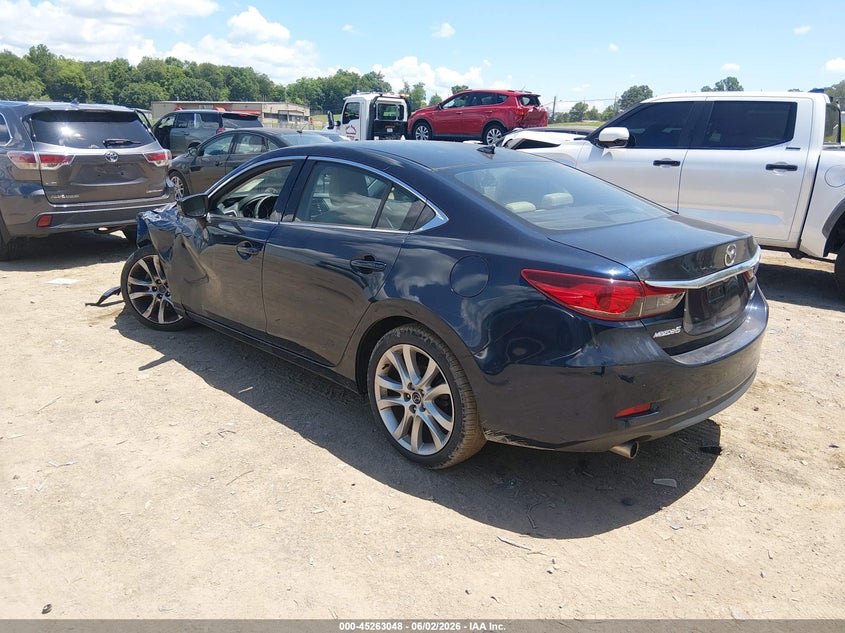 2015 Mazda 6 VIN JM1GJ1V53F1209449 IAAI salvage auction — LEFT FRONT, Salvage Title, sold $1,050 on 2026-07-15 (photo 3)