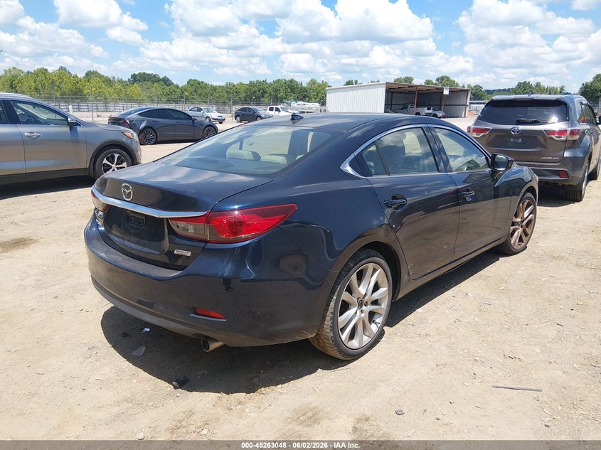 2015 Mazda 6 VIN JM1GJ1V53F1209449 IAAI salvage auction — LEFT FRONT, Salvage Title, sold $1,050 on 2026-07-15 (photo 4)