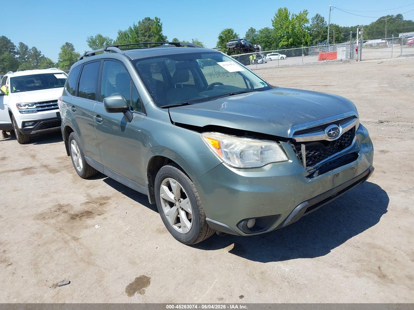 2015 Subaru Forester VIN JF2SJAKC3FH435027 IAAI salvage auction — FRONT END, Salvage Title, sold $1,050 on 2026-07-17 (photo 1)