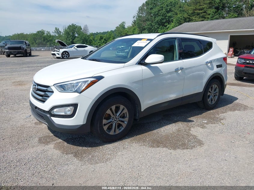 2016 Hyundai Santa fe VIN 5XYZU3LB6GG330644 IAAI salvage auction — THEFT, Salvage Title, sold $2,050 on 2026-07-13 (photo 2)
