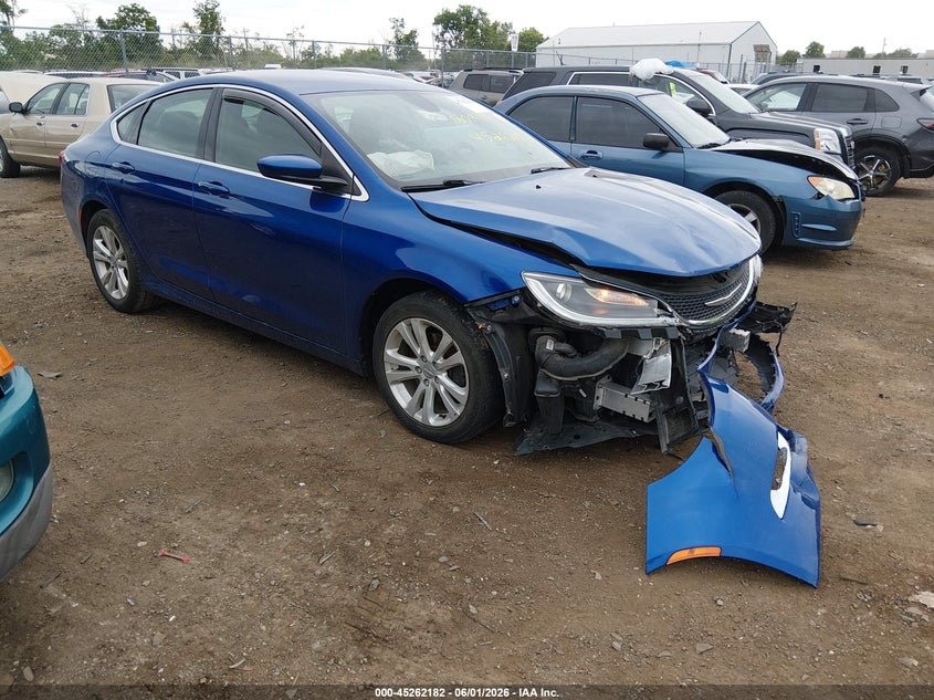 2015 Chrysler 200 VIN 1C3CCCAB1FN670517 IAAI salvage auction — FRONT END, Wait Title, sold $450 on 2026-09-10 (photo 1)
