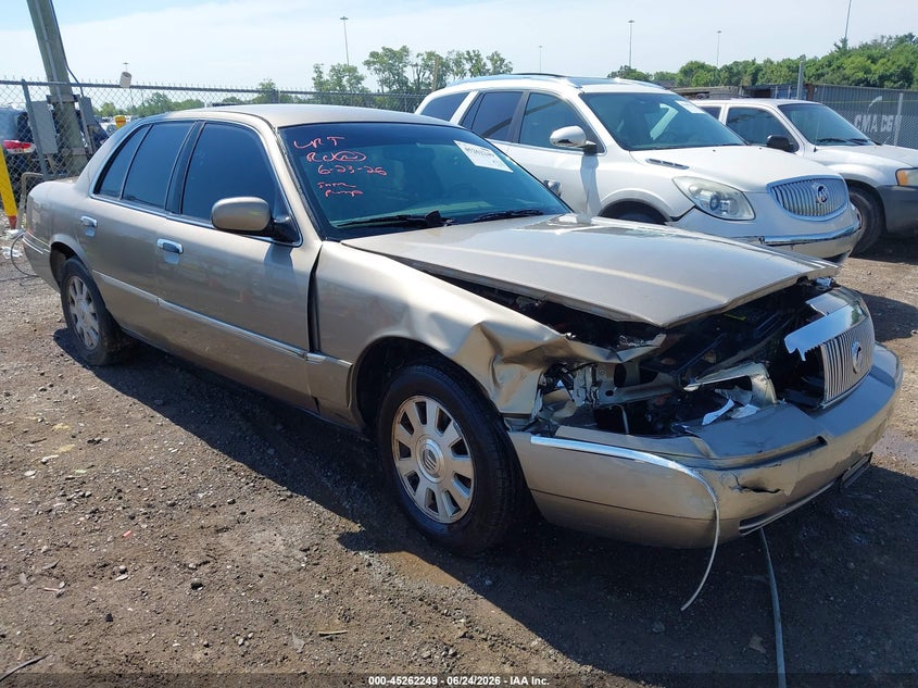 2003 Mercury Grand marquis VIN 2MEFM75W43X643136 IAAI salvage auction — FRONT END, Clear (Tennessee), sold $225 on 2026-07-09 (photo 1)