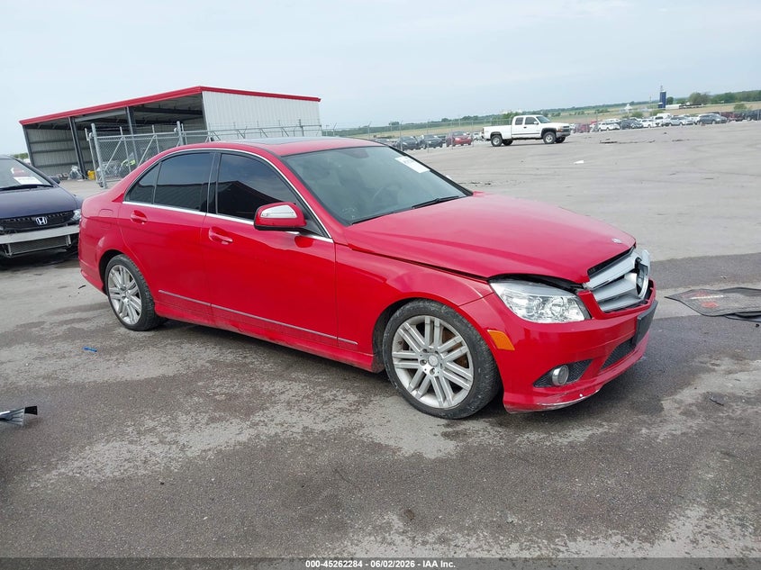 2009 Mercedes-benz C class VIN WDDGF81X09R063802 IAAI salvage auction — LEFT SIDE, Certificate Of Title (Nebraska), sold $650 on 2026-07-09 (photo 1)