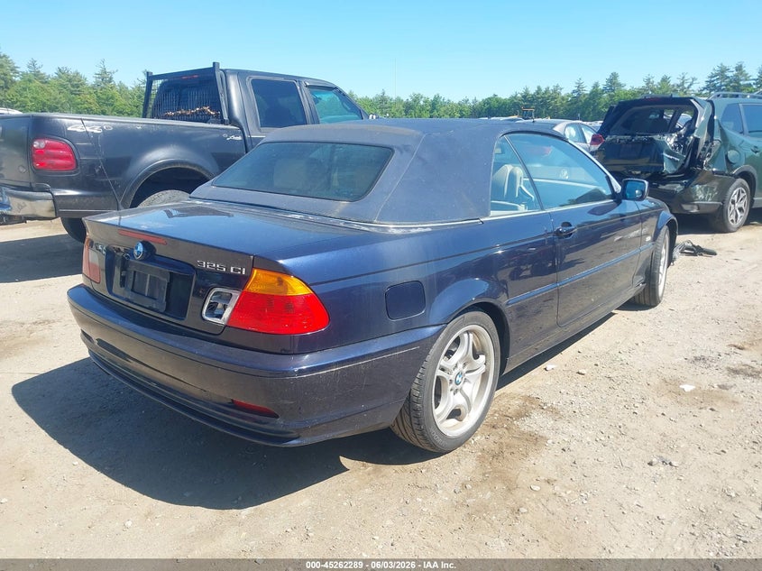2001 BMW 3 series VIN WBABS33471JY40921 IAAI salvage auction — REAR END, Clear (Massachusetts), sold $425 on 2026-07-10 (photo 4)