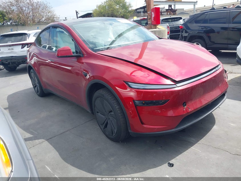 2026 Tesla Model y VIN 7SAYGDED2TA446898 IAAI salvage auction — LEFT FRONT, Salvage Title, sold $17,200 on 2026-07-15 (photo 1)