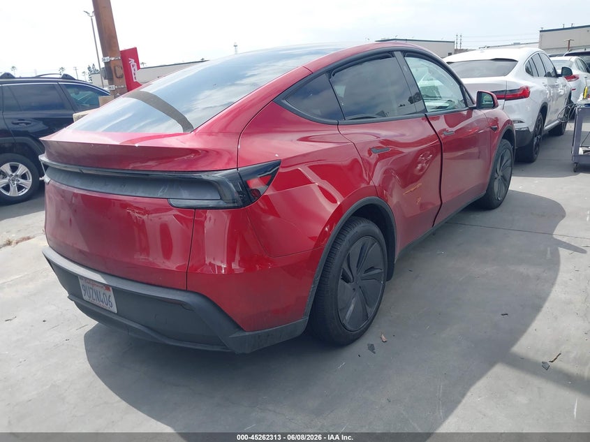 2026 Tesla Model y VIN 7SAYGDED2TA446898 IAAI salvage auction — LEFT FRONT, Salvage Title, sold $17,200 on 2026-07-15 (photo 4)