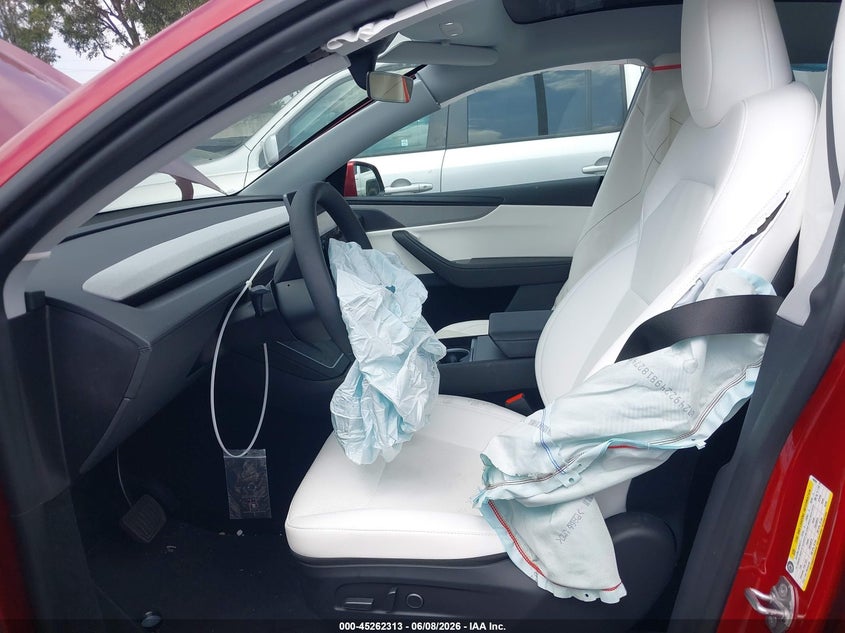 2026 Tesla Model y VIN 7SAYGDED2TA446898 IAAI salvage auction — LEFT FRONT, Salvage Title, sold $17,200 on 2026-07-15 (photo 5)