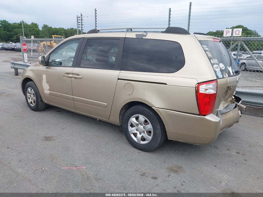 2008 Kia SEDONA VIN KNDMB233286255335 IAAI salvage auction — FRONT & REAR, Salvage (North Carolina), sold $500 on 2026-07-20 (photo 3)