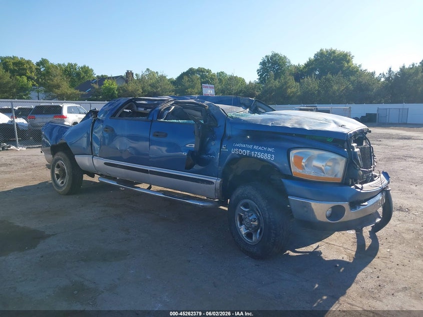 2006 Dodge Ram 3500 VIN 3D3LX39C36G139283 IAAI salvage auction — ROLLOVER, Junking Certificate (Iowa), sold $25 on 2026-08-01 (photo 1)